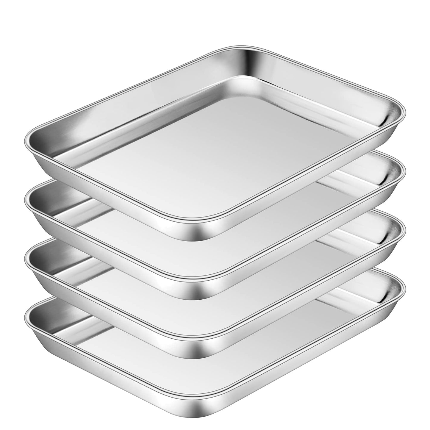 P&P CHEF Baking Sheet Pan, Stainless Steel Cookie Sheet, 12.5 Inch & 2 Pcs