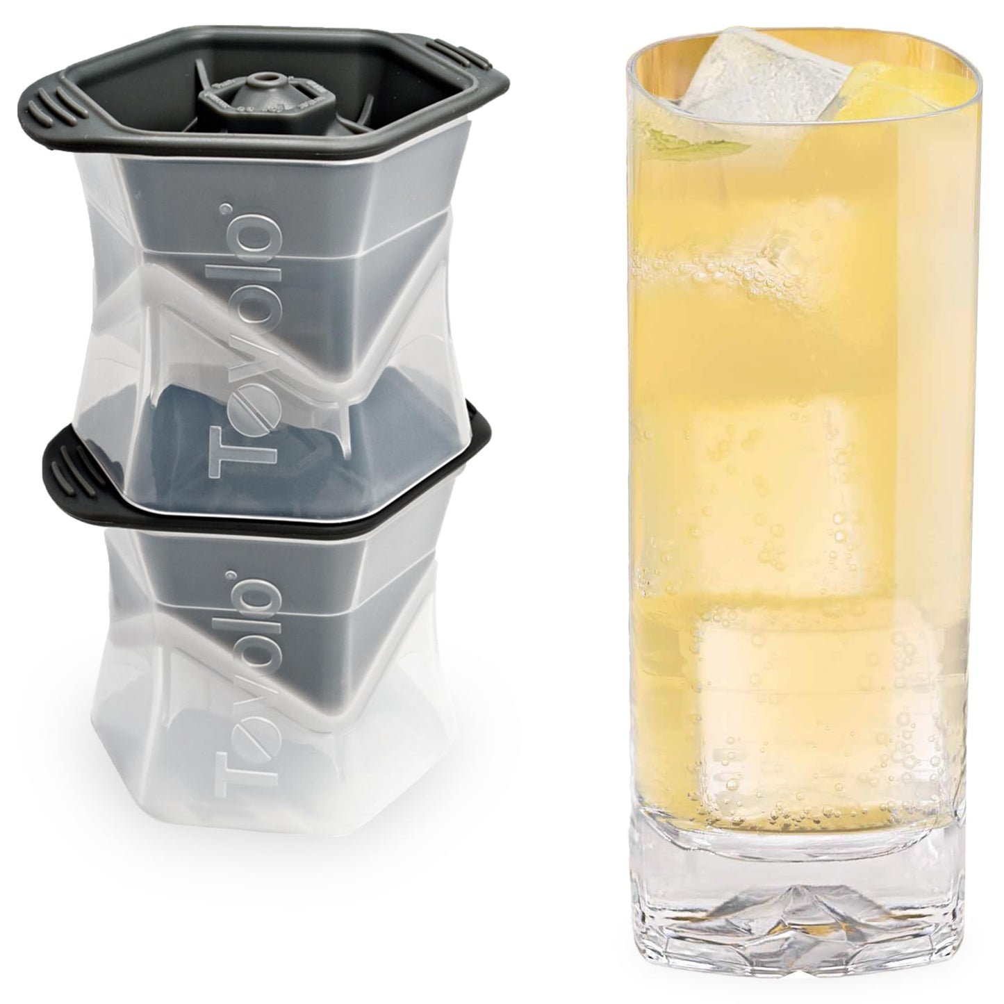 Tovolo Bulldog Ice Cube Mold Pack of 2 Craft Ice Cube Molds for Whiskey Bourbon Cocktails, Easy Fill Funny English Bull Dog Shaped Ice Cube Gifts for Bulldog Lovers, Dishwasher Safe BPA Free Silicone