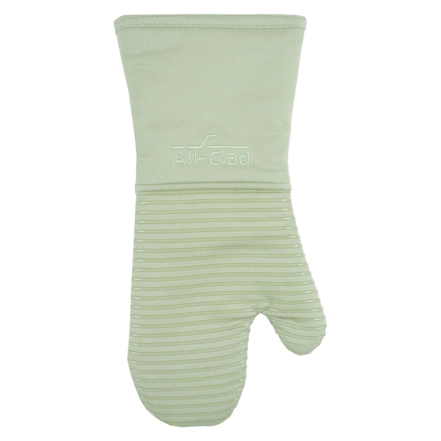 All-Clad Silicone Oven Mitts: Heat Resistant to 500 Degrees - 100% Cotton & Silicone, 14"x7" Pot Holders for Kitchen and Barbeque, 2-Pack, Almond