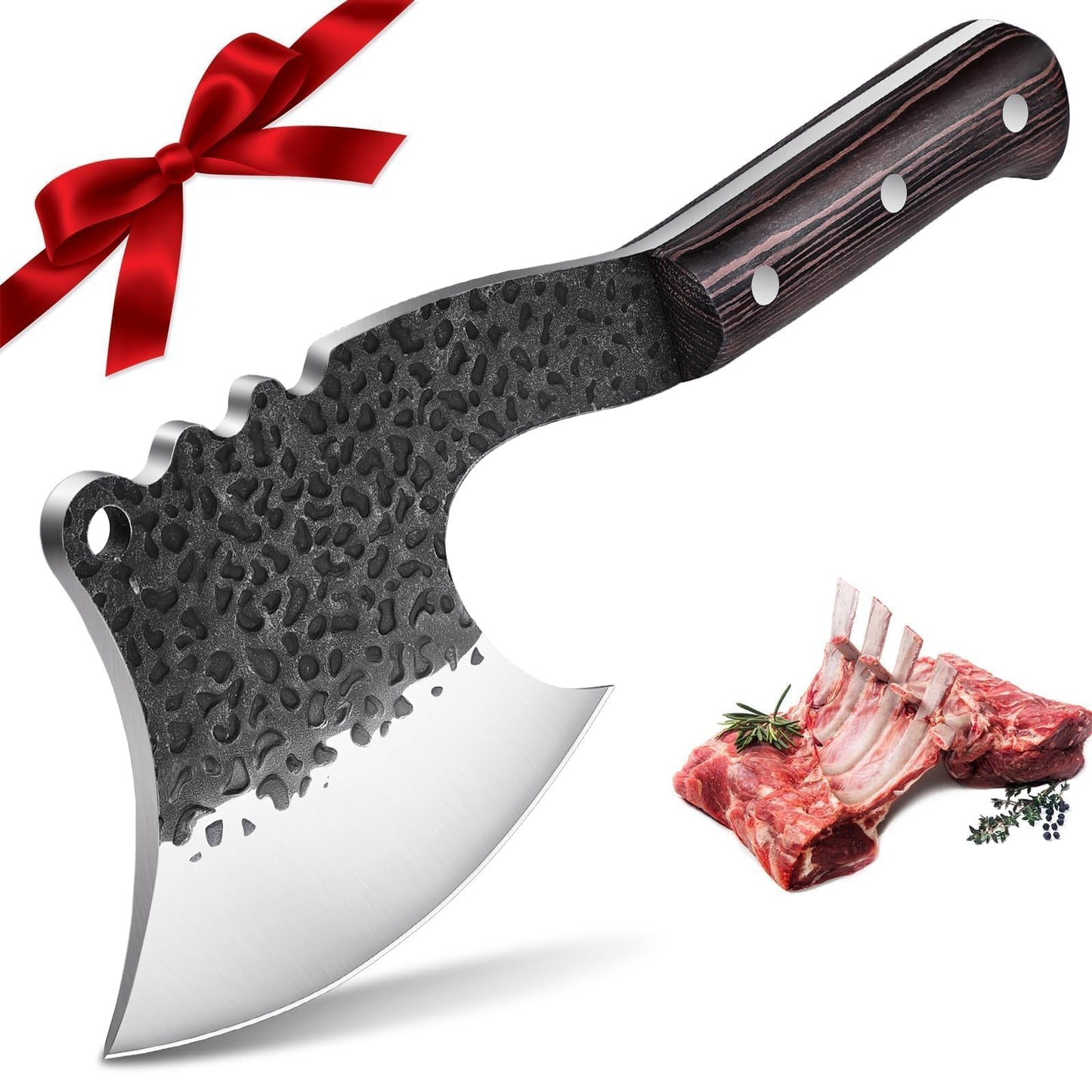 Dream Reach Meat Cleaver Knife - Heavy Duty Stainless Steel Hand Forged