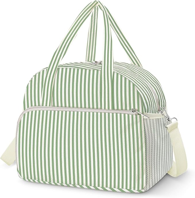 Coobiiya 12L Insulated Lunch Bag for Women & Men, Reusable Corduroy Lunch Tote, Large-Capacity Lunch Box with Leak-Resistant Liner