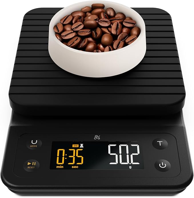 Greater Goods Coffee Scale with Timer, 0.1g Precision for Espresso & Matcha