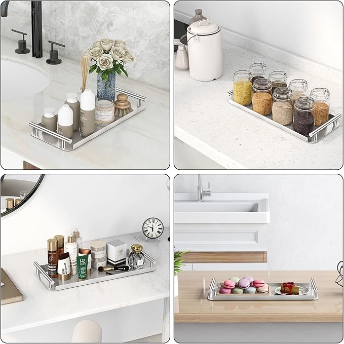 Toilet Paper Basket,Toilet Paper Storage for Toilet Tank, Bathroom, Kitchen Counter (Brush Nickel)