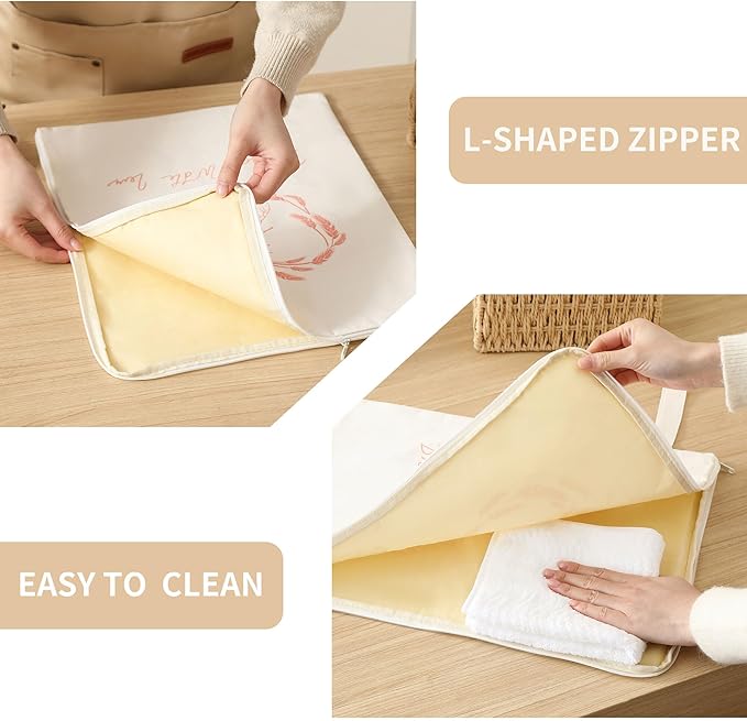 Sourdough bread Bags for Homemade Bread-2 Pack XL Reusable Beeswax Bread Bags for Homemade Bread Freezer & Refrigerator 17"×13" Natural Beeswax-Lined Cotton Food Storage Bags to Keep Fresh yellow