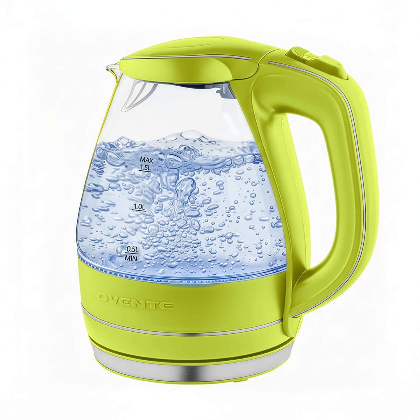OVENTE 1.5L Glass Electric Kettle Water Boiler, Green KG83G