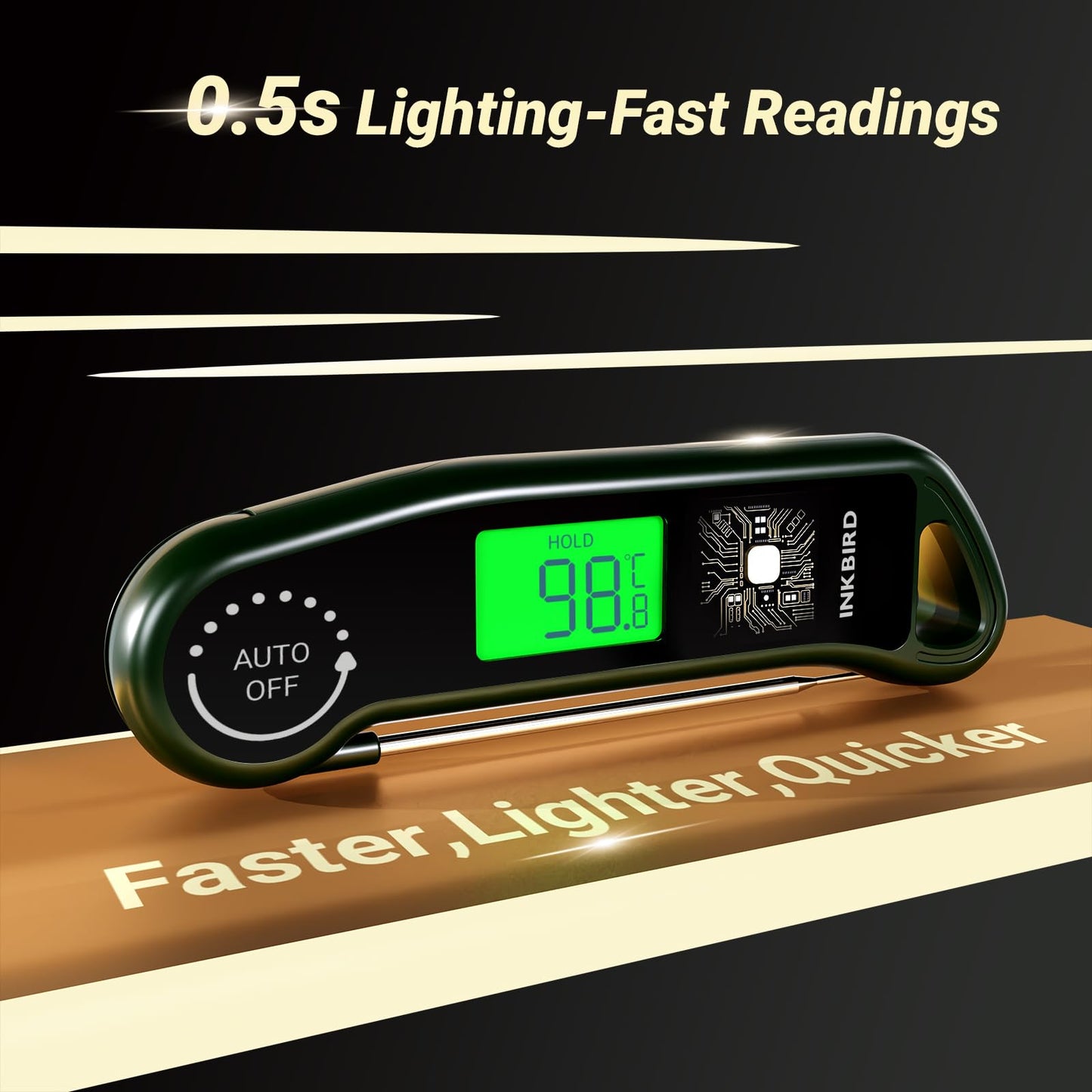 INKBIRD 0.5S Waterproof Instant Read Meat Food Thermometer for Cooking
