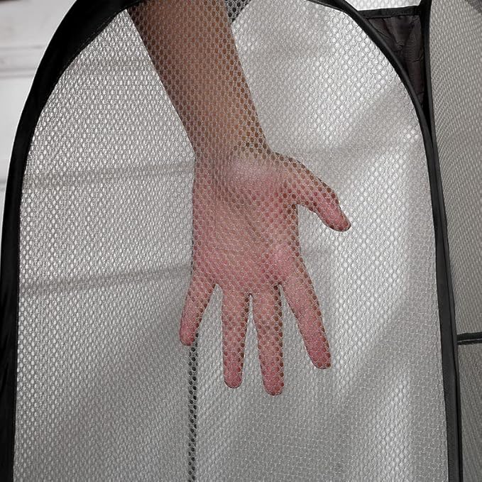 2 Laundry Baskets, pop-up Laundry Baskets, Foldable mesh Laundry Baskets (Each with 2 Reinforced Handles)…, Blue