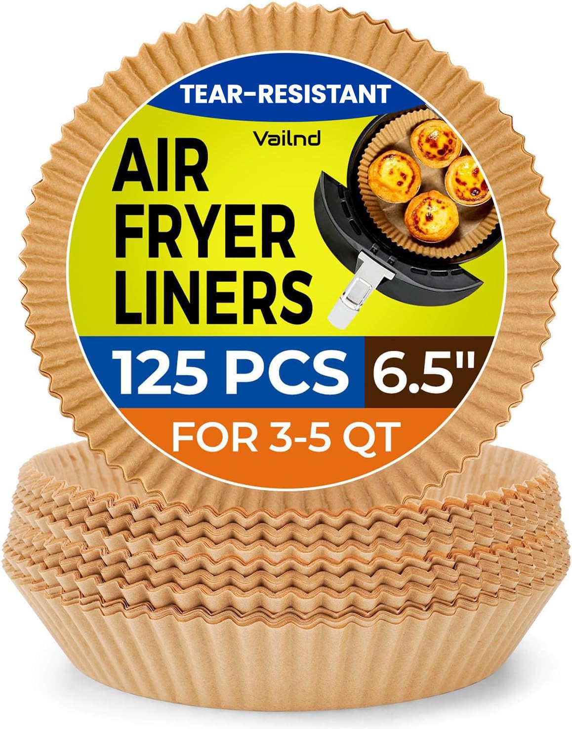250 Pcs 9" Square Air Fryer Liners Disposable for 8-12QT, Parchment Paper