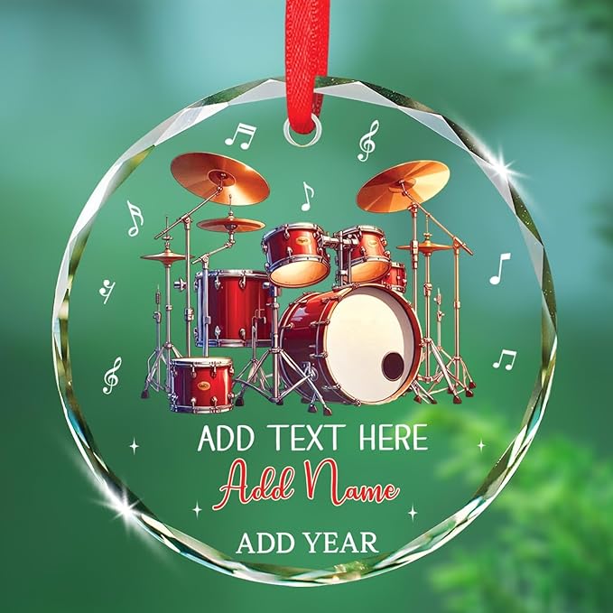 Clarinet Player Christmas Glass Ornament, Personalized Clarinet Xmas Ornament Gifts for Musical Instrument Player, Clarinettist Christmas Keepsake, Custom Text & Name Musician Glass Ornaments 2026