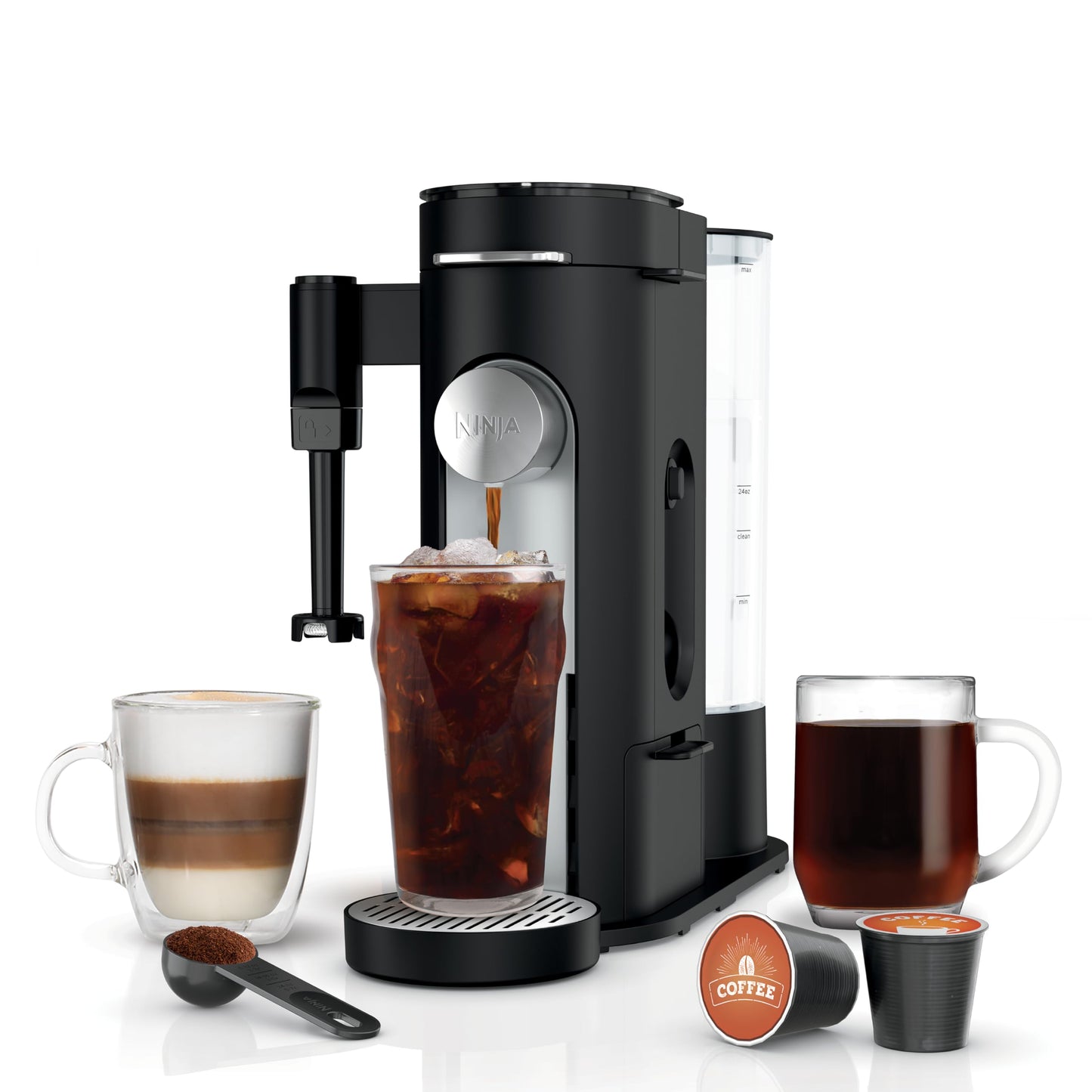 Ninja Pod & Grounds XL Coffee Maker, K-Cup Compatible, Denim Blue, PB055ABL