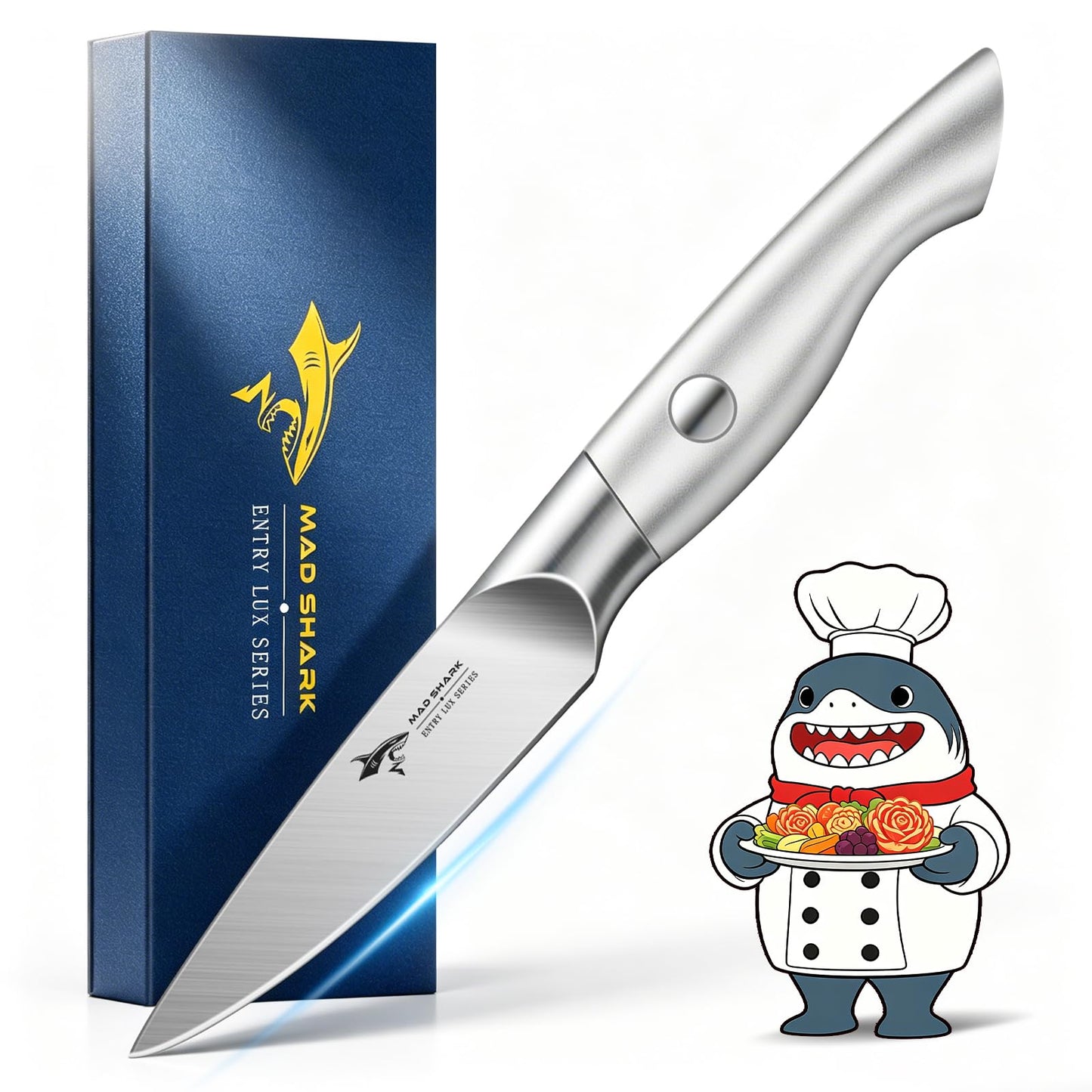 MAD SHARK Paring Knife 5 inch Ultra Sharp German Stainless Steel