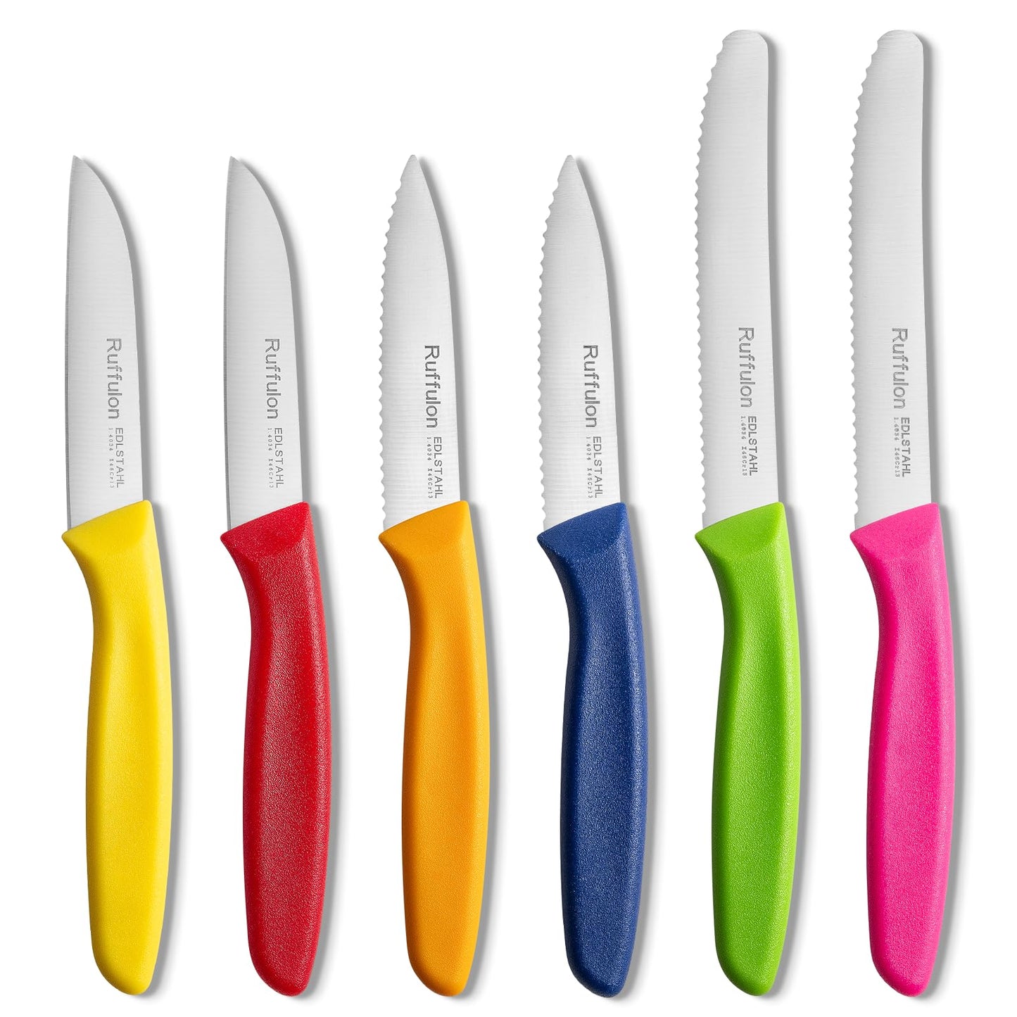 Vegetable and Fruit Knives set,Sharp Serrated Paring Knife,Ergonomic Handle