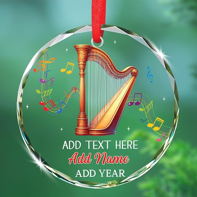 Clarinet Player Christmas Glass Ornament, Personalized Clarinet Xmas Ornament Gifts for Musical Instrument Player, Clarinettist Christmas Keepsake, Custom Text & Name Musician Glass Ornaments 2026