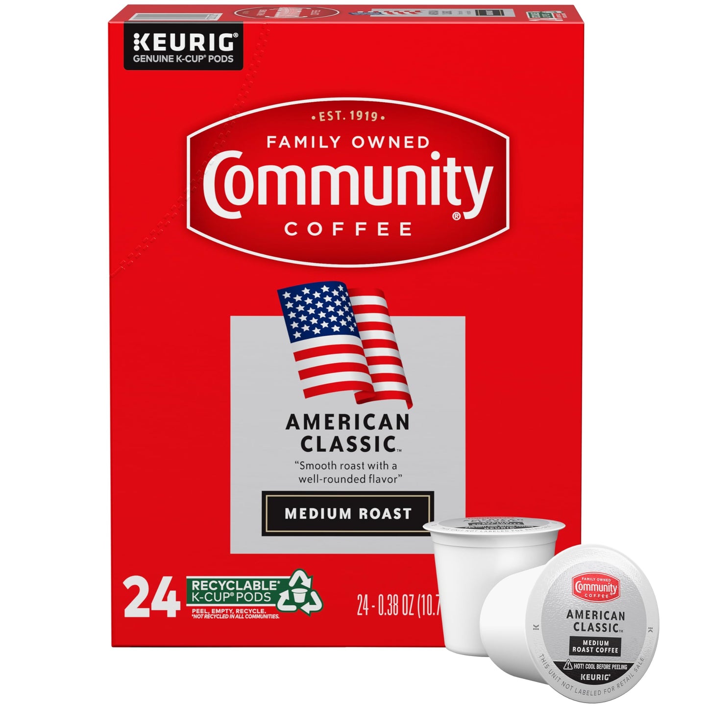 Community Coffee Grandma's Sugar Cookie Keurig K-Cup Pods, Limited Edition Holiday Flavor, Natural Ingredients, 10 Count (Pack of 6)