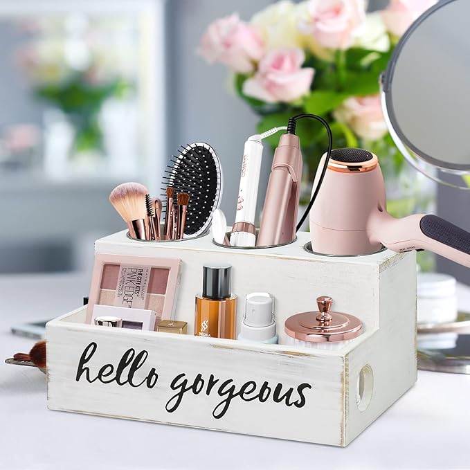 UNISTYLE Hair Dryer Holder Countertop Hair Tool Blow Dryer Holder, Hair Accessories Organizer for Bathroom Decor Supplies Storage and Vanity Caddy for Styling Accessories