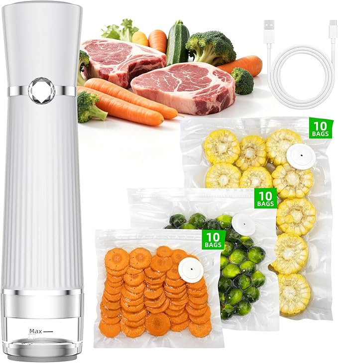 Vacuum Sealer for Food, Handheld Vacuum Sealer For 10X Preservation & Fresh