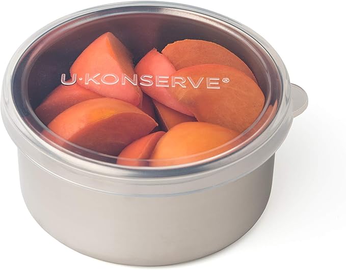 U-Konserve 5 oz Round Stainless Steel Food Container Silicone Lid