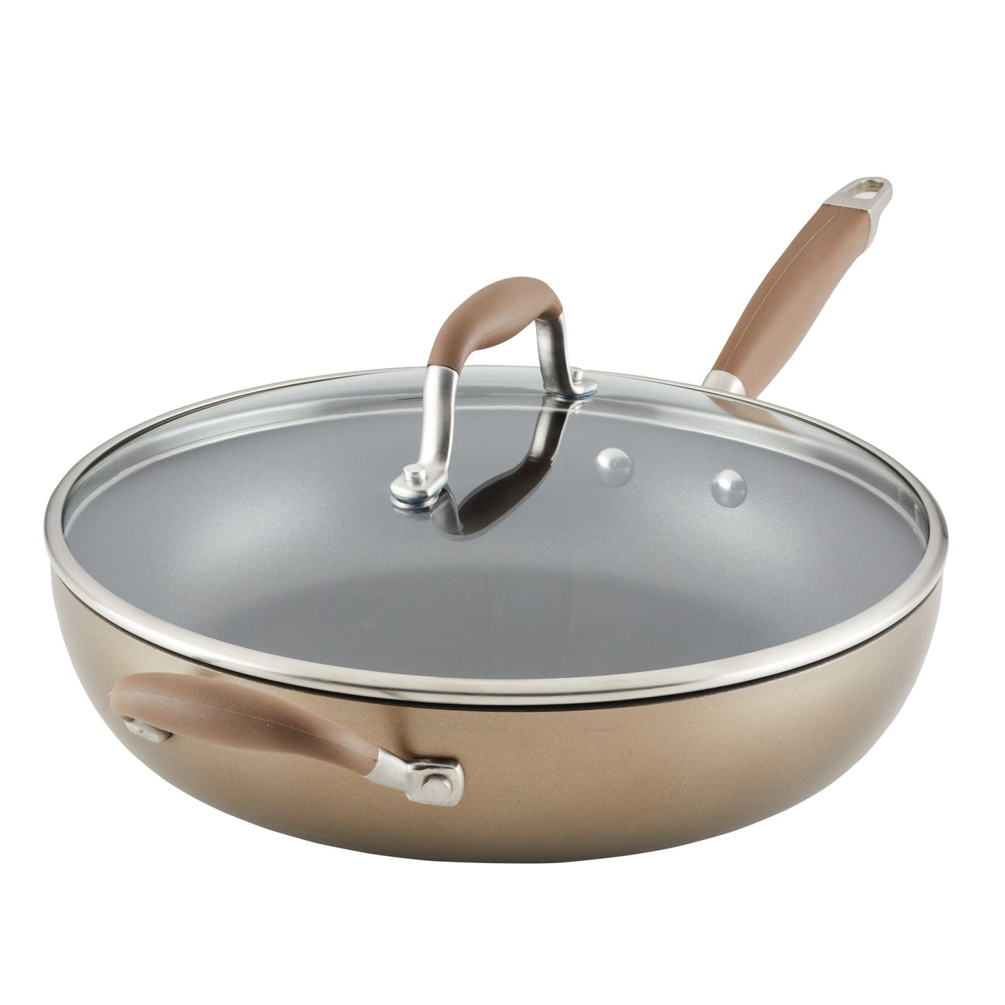 Anolon Advanced Home Nonstick Frying Pan with Helper Handle 14.5-Inch, Onyx