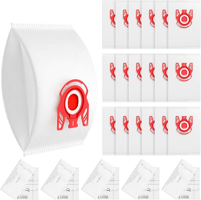 20 Pack 3D Airclean FJM Vacuum Cleaner Bags for Miele FJM Vacuum Cleaner