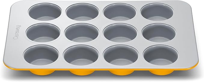 Caraway Non-Stick Ceramic-Coated 12-Cup Muffin Pan Duo