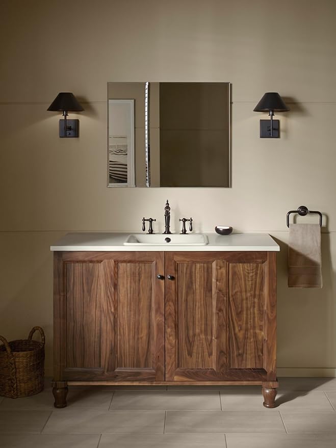 Kohler CB-CLC3026FS Bathroom Medicine Cabinet with Mirror, Beveled Mirror Doors, Adjustable Shelves, Rectangular Beveled Edge, 30 in. W x 26 in. H