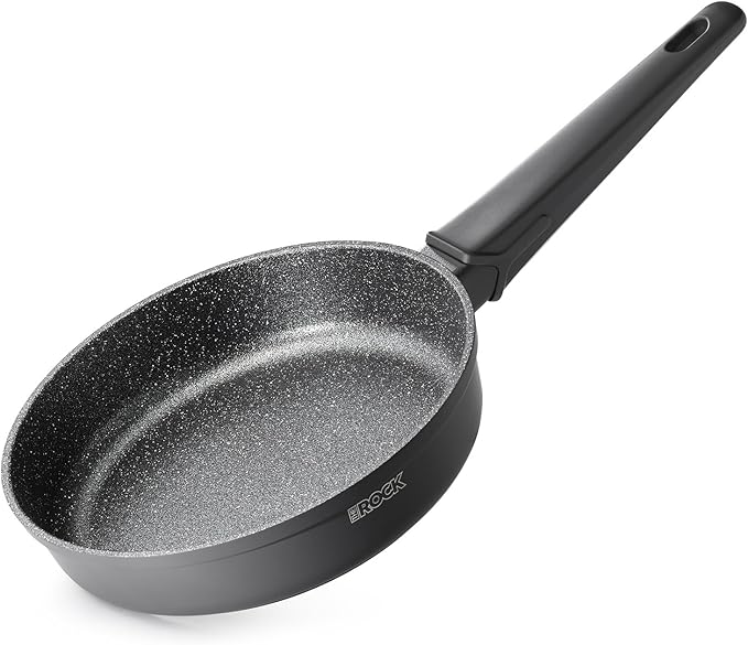 THE ROCK SOHO 12.5-Inch Nonstick Frying Pan – Compact for Urban Kitchens, Nothing Sticks, Never Warps, Lasts Longer, Oven & Dishwasher Safe, Black