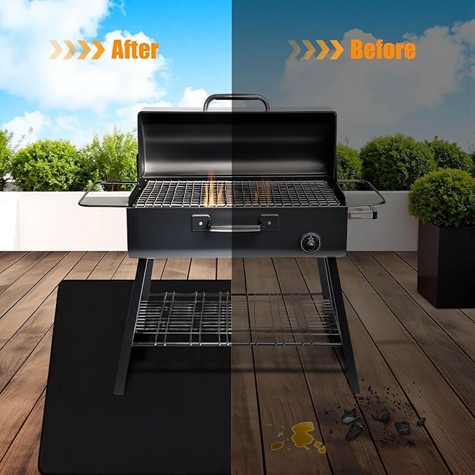 THMINS 90x48 Inches Extra Large Under Grill Mat for Outdoor BBQ