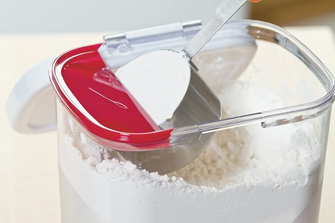 Progressive International PrepSolutions Flour Keeper – Airtight Storage Container for Flour, Sugar & Dry Goods, 5 lb Capacity, BPA-Free, Easy Pour Design (Pack of 6)
