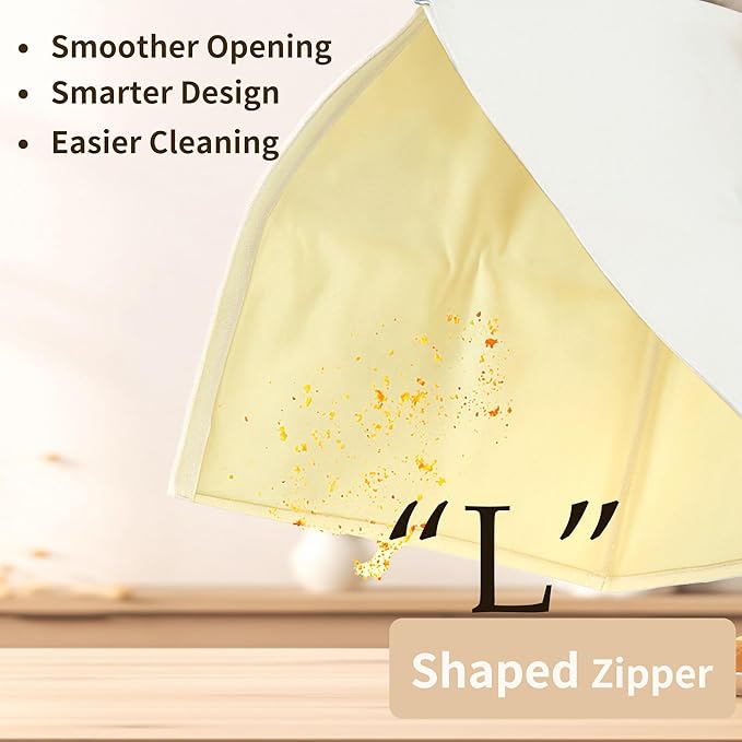 Sourdough bread Bags for Homemade Bread-2 Pack XL Reusable Beeswax Bread Bags for Homemade Bread Freezer & Refrigerator 17"×13" Natural Beeswax-Lined Cotton Food Storage Bags to Keep Fresh yellow