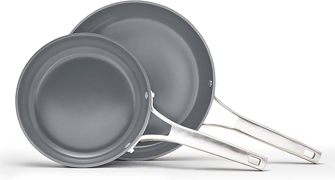 Calphalon® Premier Ceramic Nonstick 5-Piece Cookware Set, Mushroom Grey