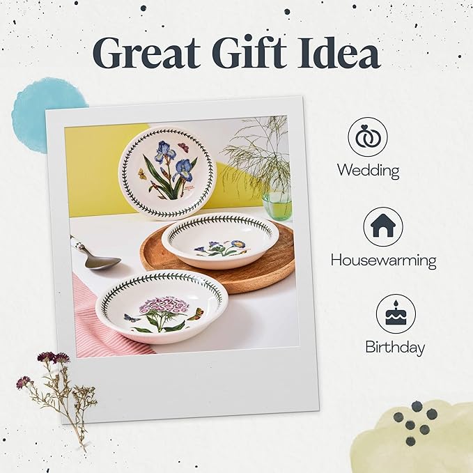 Portmeirion Botanic Garden Dinnerware - Set of 30, Floral Design