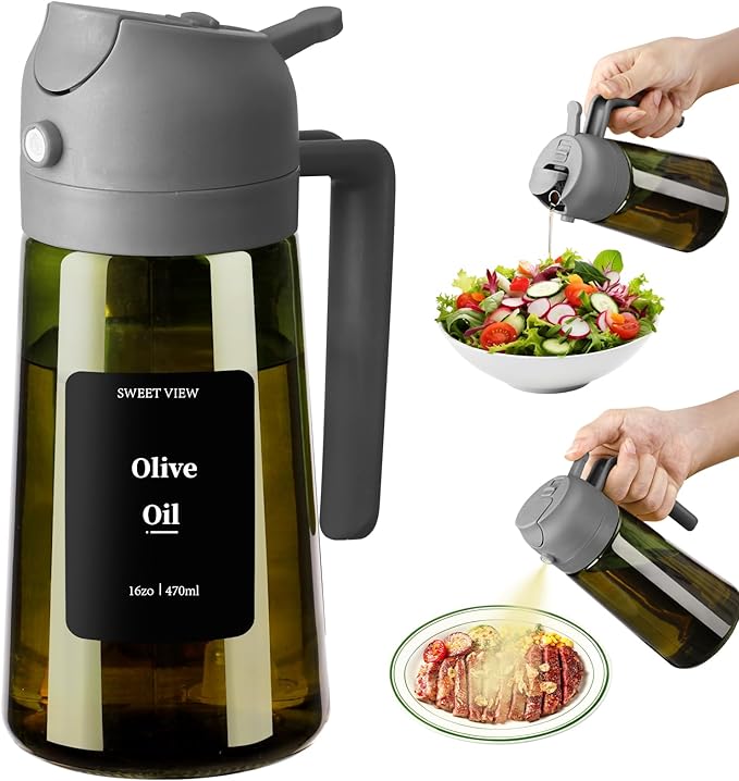 SWEET VIEW Olive Oil Dispenser and Oil Sprayer