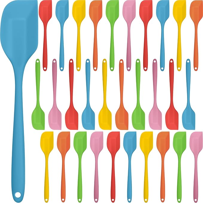 Irenare 30 Pcs Silicone Spatulas 11 Inch Rubber Spatulas, Heat Resistant