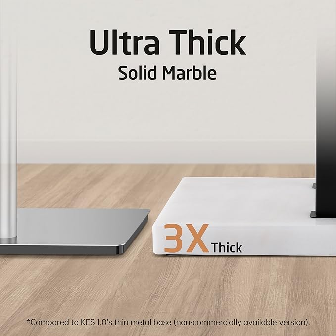 KES Standing Towel Rack, 2-Tier Towel Racks for Bathroom Freestanding with Marble Base, Upgrade Steady Design, SUS304 Stainless Steel Matte Black, BTH217-BK
