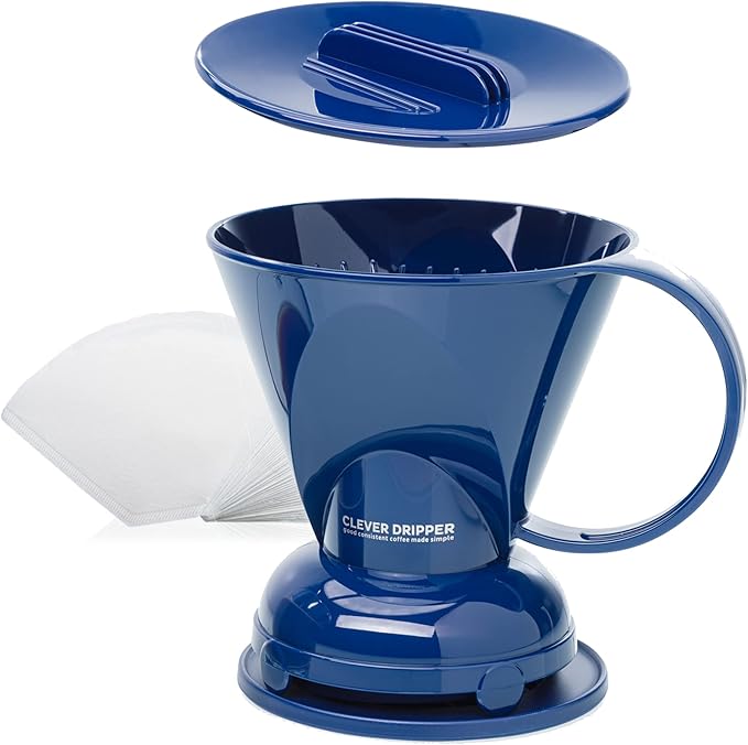 Clever Coffee Dripper | Large 18 oz | Clear | BPA-Free | 100 Filters