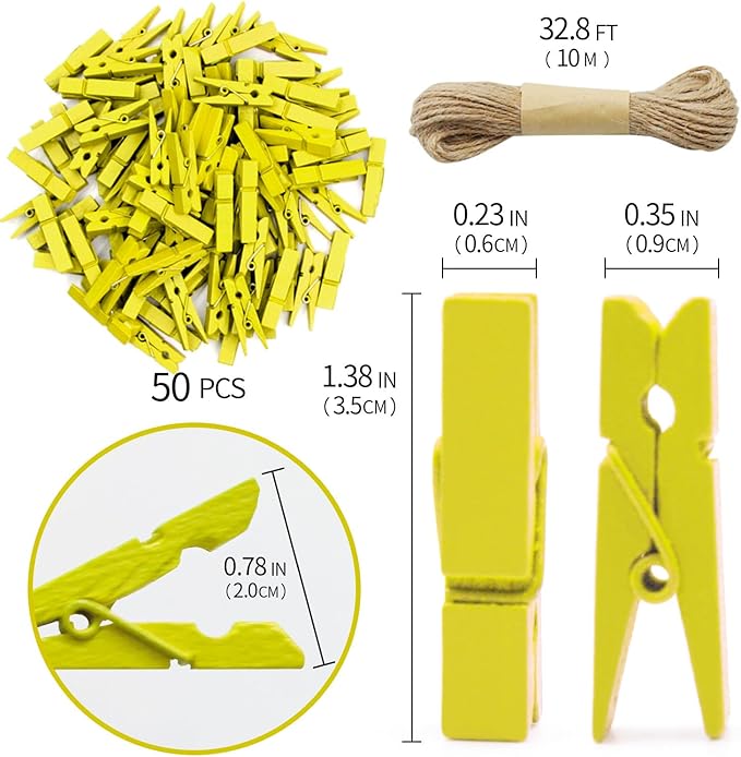 Clothes pins Yellow