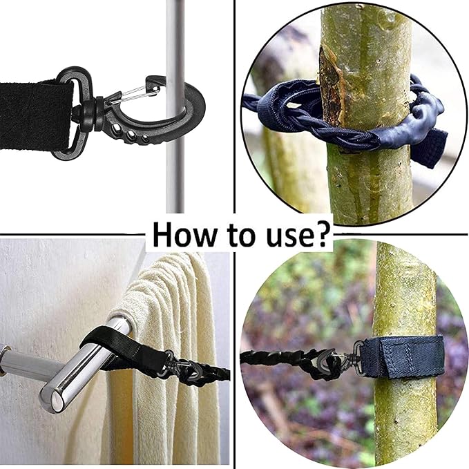 Tri-Braided Cord Clothes Line, Clothes Drying Rope Portable Travel Clothesline for Indoor Outdoor Laundry , Windproof Clothes Line, Hanger for Camping Travel & Home Use - No hanger hook needed