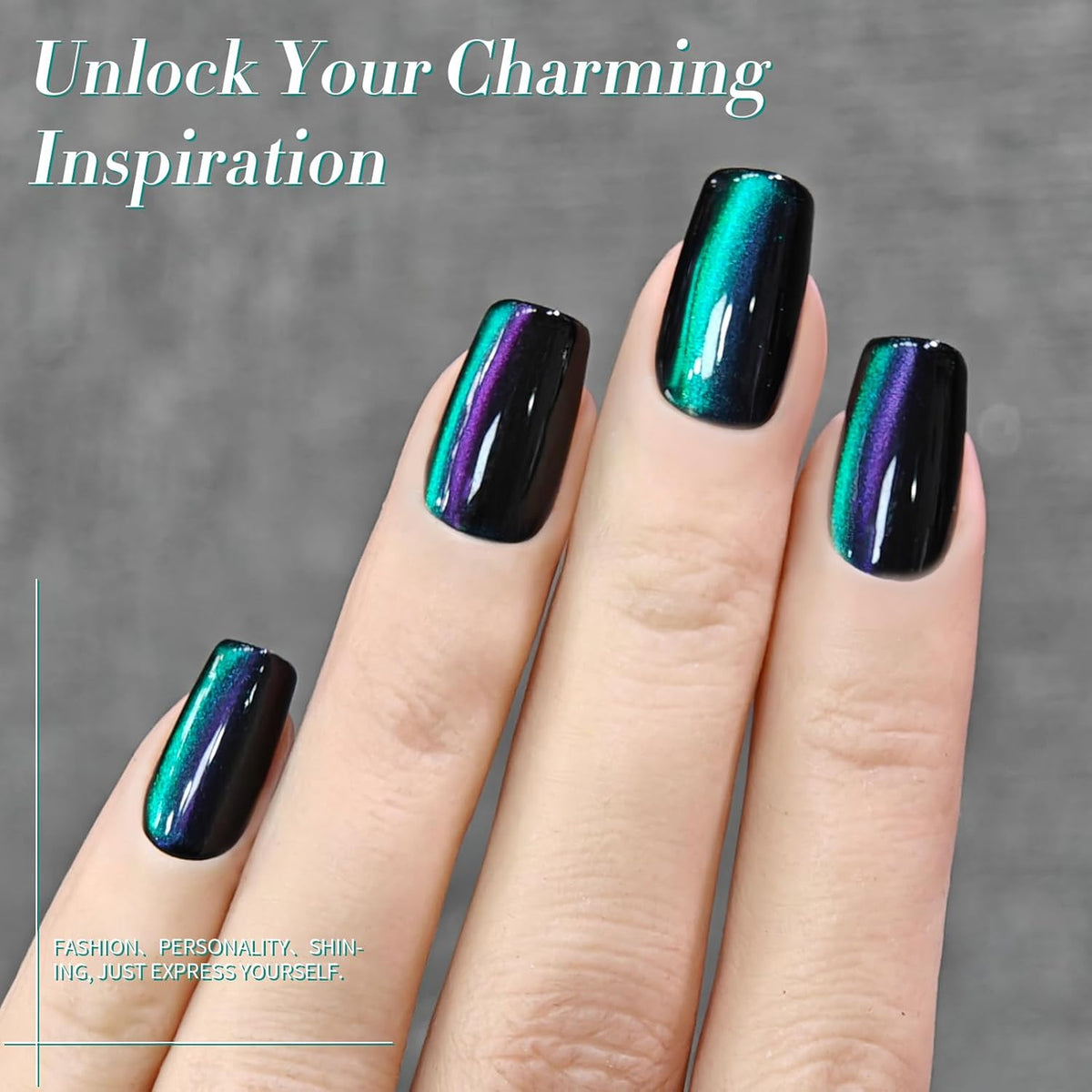 BORN PRETTY Cat Magnetic Gel Nail Polish,Chameleon Holorgraphic Cat Magnetic Eye Gel Polish Sway Sea Gel Polish
