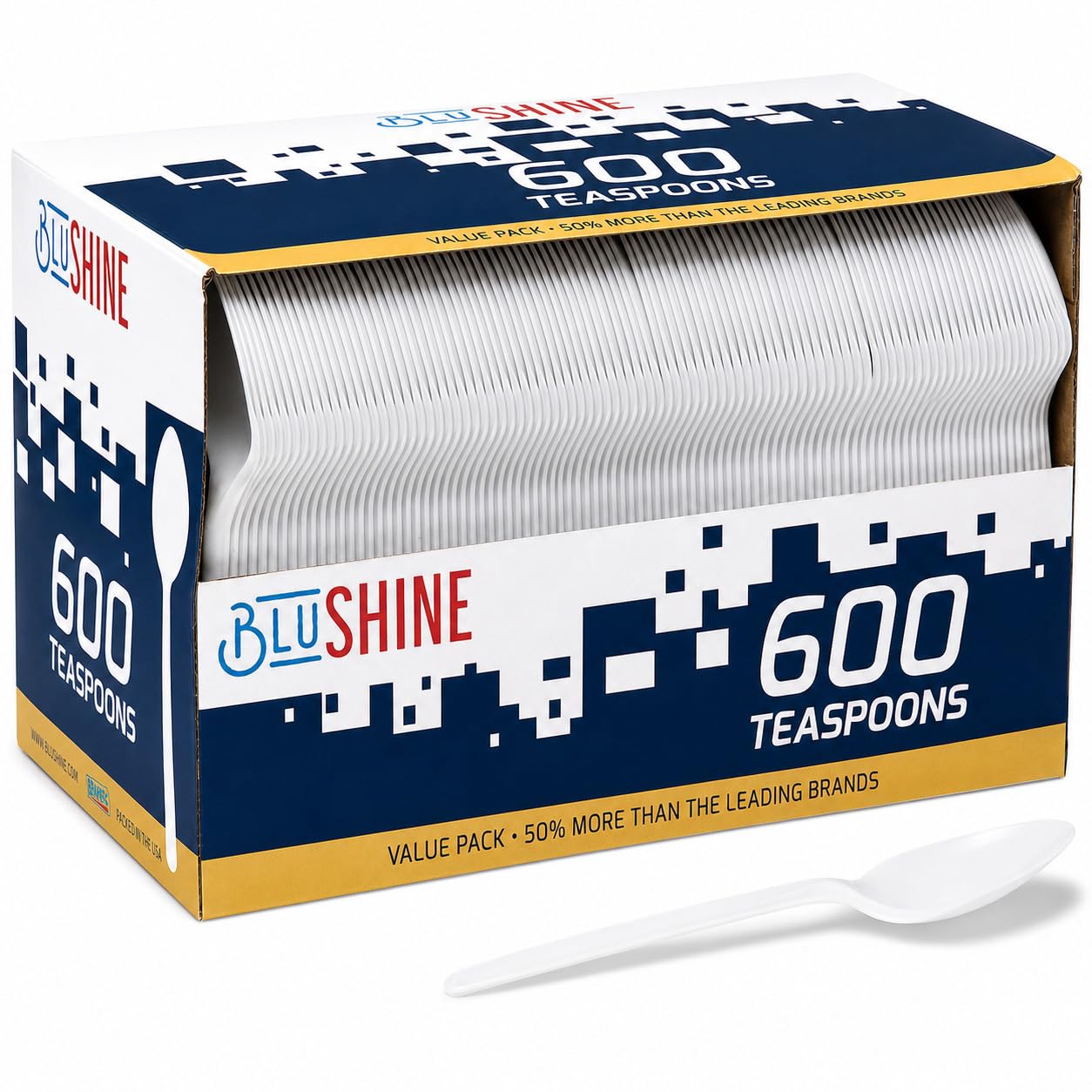 BluShine 600 Pack White Plastic Forks | Forks Disposable, Bulk Cutlery