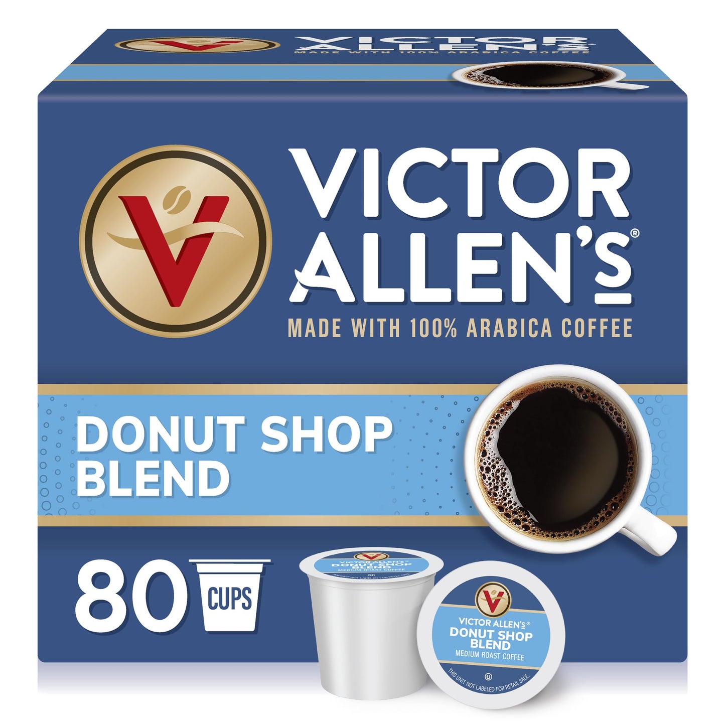 Victor Allen's Coffee Variety Pack (Morning Blend, 100% Colombian, Donut Shop Blend, and French Roast), 42 Count, Single Serve Coffee Pods for Keurig K-Cup Brewers