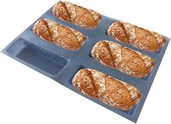 Mesh Silicone Bread Forms Square Shape Bread Molds Non Stick Bakery Tray Silicone Coated Fiber Glass Loaf Crusty Bread Bakeware For Small Toaster Oven