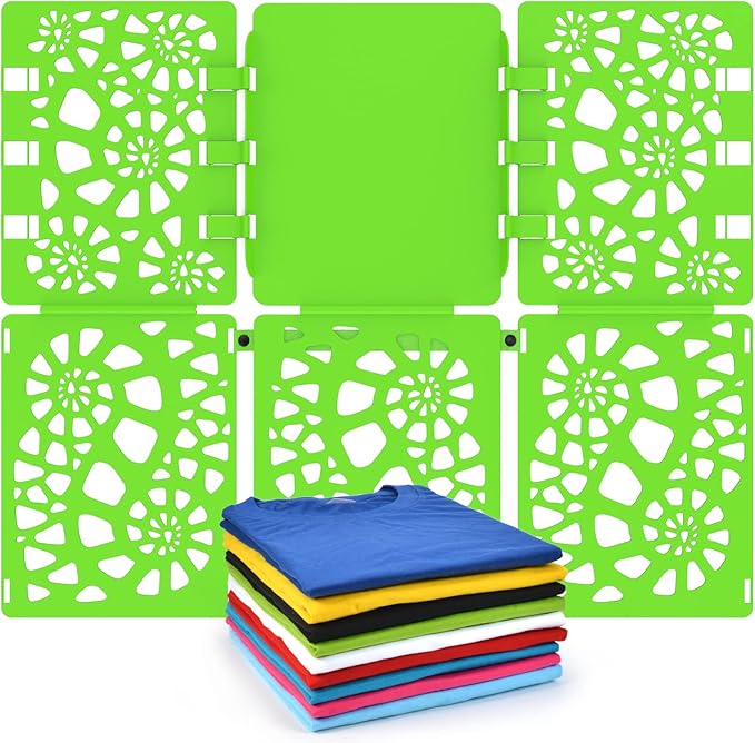 BoxLegend T Shirt Folder V2 Clothes Folding Board laundry folder Durable Plastic to Fold Clothes Green