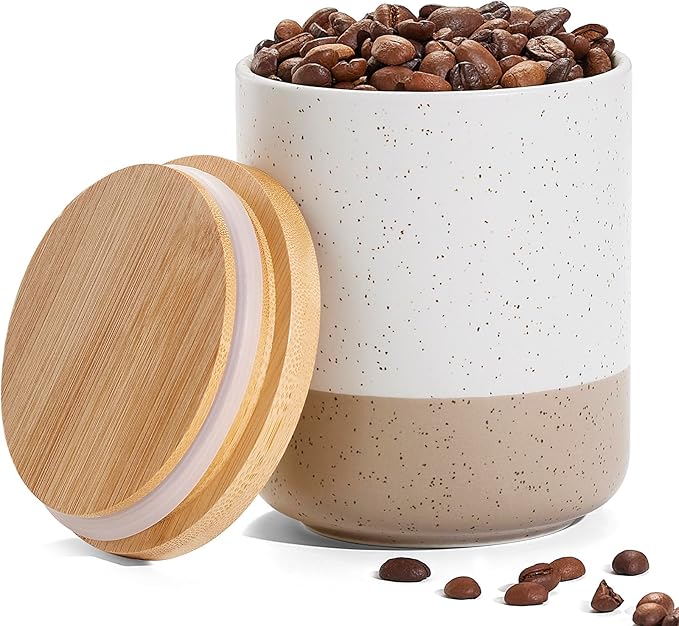 Kitchen Canister for Counter, Ceramic Food Storage Containers with Lids