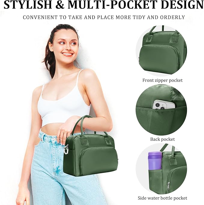 MEXS Insulated Lunch Bag for Women Men Large Reusable Lunch Box Adult Leakproof Portable Cooler Tote Bags for Work Picnic