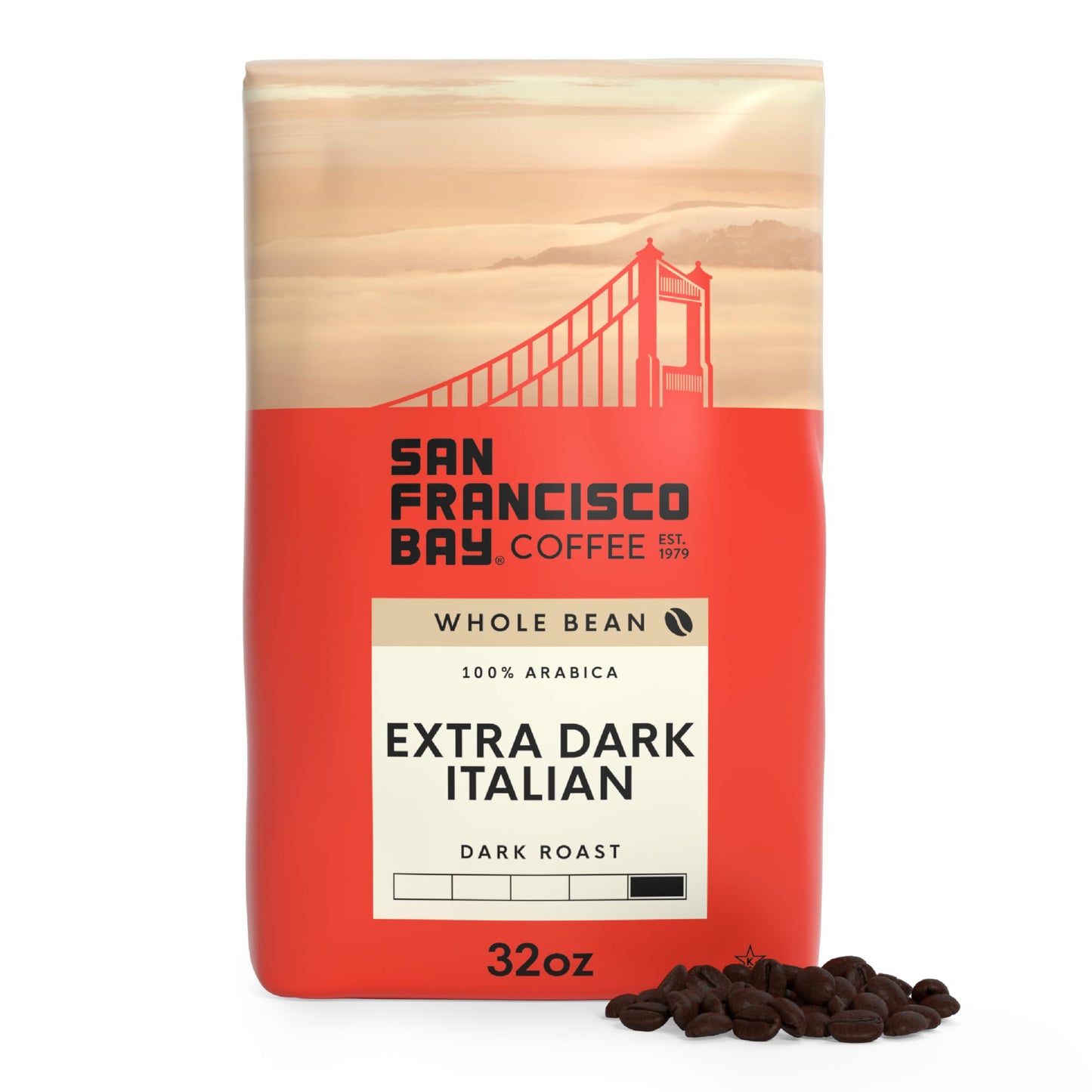 San Francisco Bay Coffee DECAF Gourmet Blend Whole Bean Coffee, 2 lb bag