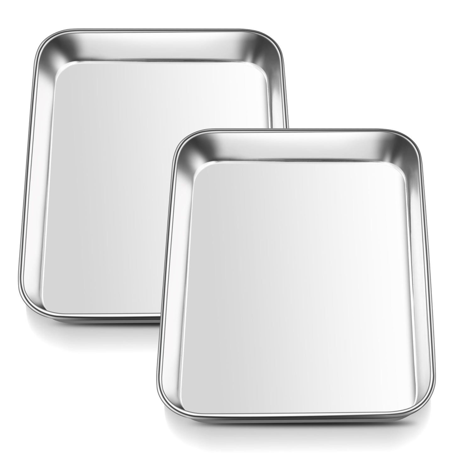 E-far Small Baking Sheet, 10.5”x8.3” Stainless Steel Toaster Oven Tray