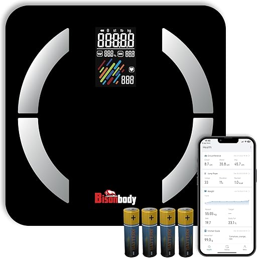 Smart Digital Bathroom Body Scale | Large Display Accurate Result | 22 Metrics Including Cardiac Index, Heart Rate, Body Fat, Lean Body Mass | Tempered Glass, App Support Bluetooth