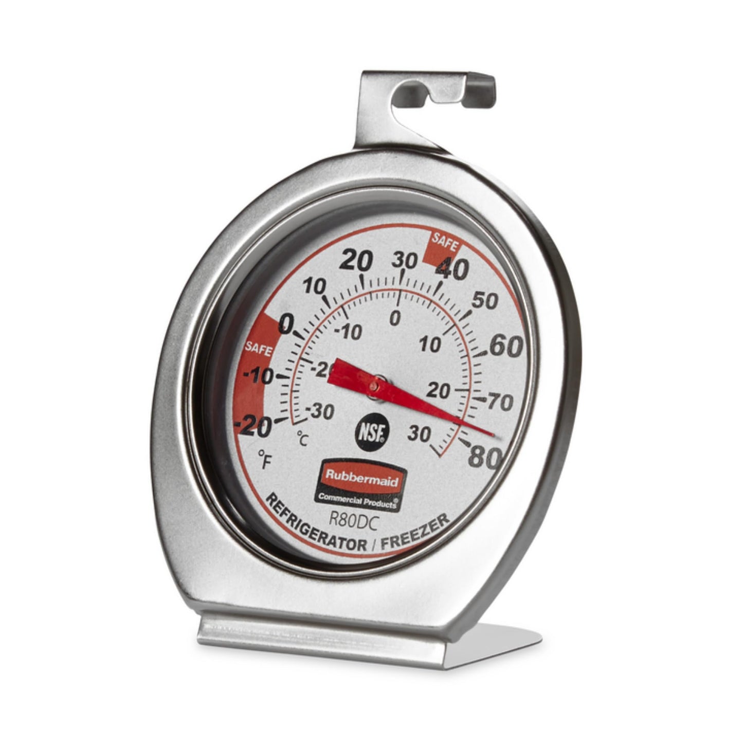 Rubbermaid Commercial Products Stainless Steel Monitoring Thermometer, Safe for Inside Oven/Grill/Smoker, 60-580°F Range, Easy to Read Food Thermometer For Food Resturant/Home Cooking