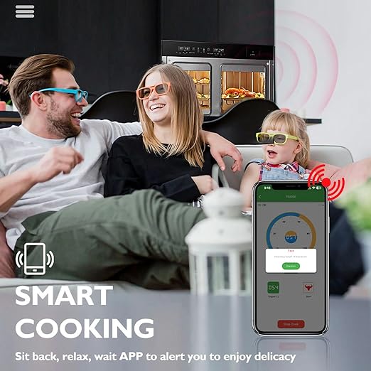 Smart Meat Thermometer 656FT Remote Range Digital Cooking Food Thermometer