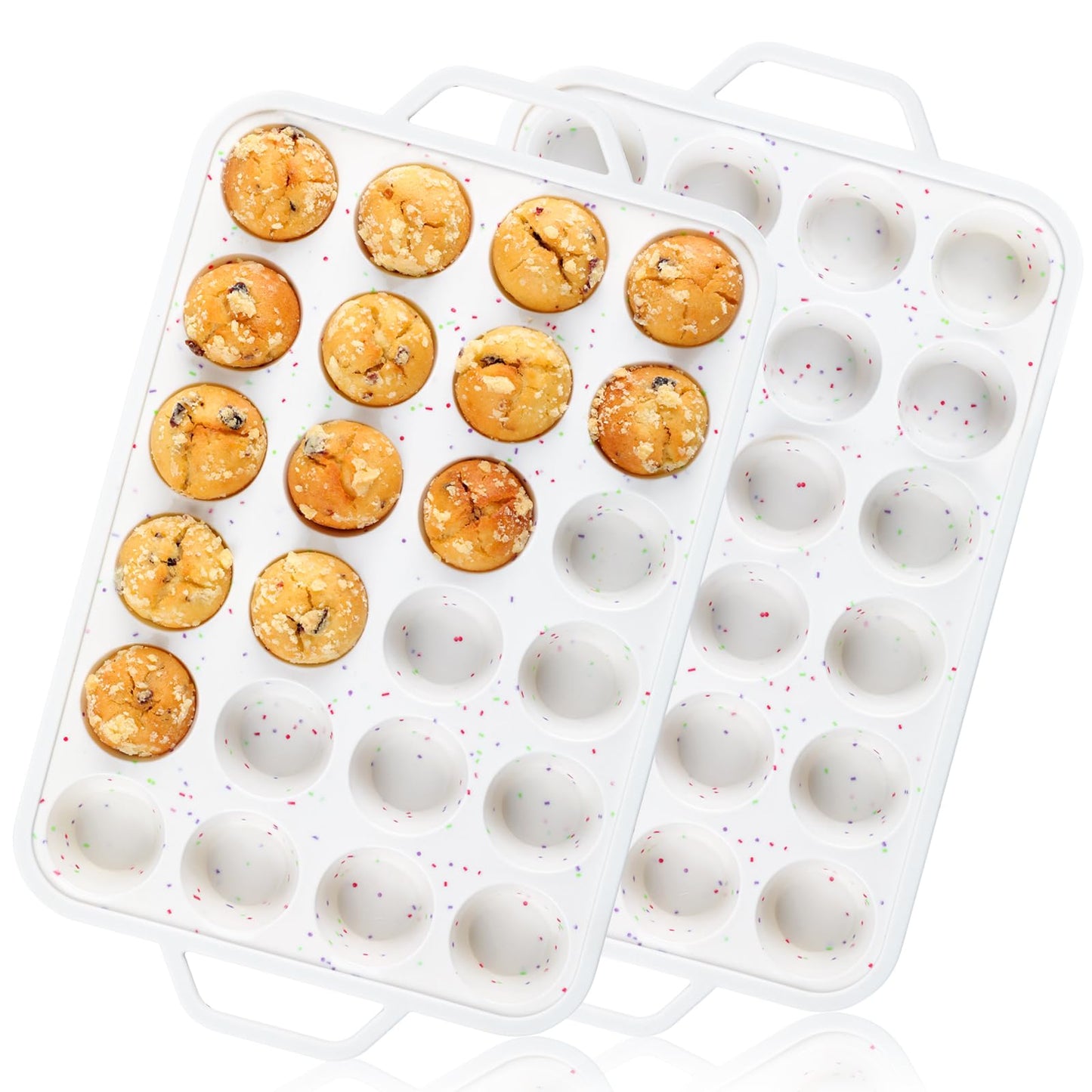 Vinino 1Pack Silicone Muffin Pan for Baking with Metal Reinforced Frame, 12 Cup Regular Size Cupcake Pan, BPA Free Silicone Muffin Tray, Cupcake Baking Pan Molds for Oven Dishwasher Safe - Cream